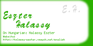 eszter halassy business card